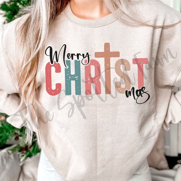 Merry CHRIST-mas Sweatshirt - Picture 1 of 1